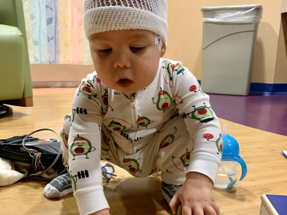 Child playing with toys